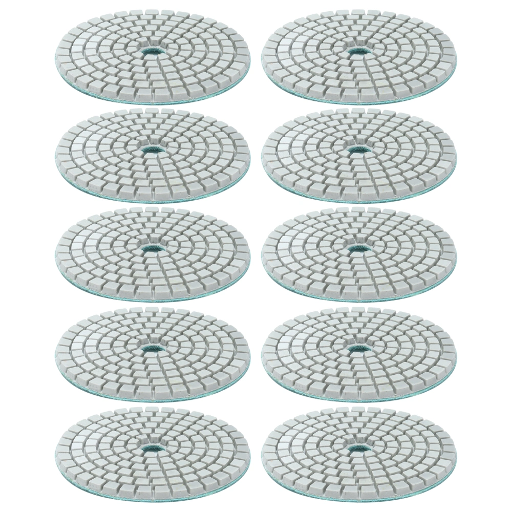 10Pcs 3in Diamond Wet Polishing Pad Soft Grinding Discs Polisher Accessories for Granite Marble2000 Grits