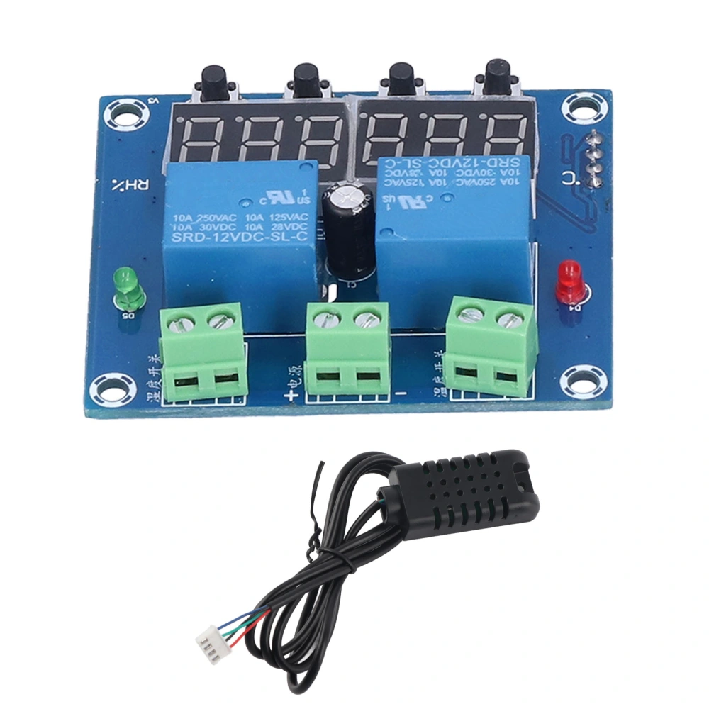 Temperature Humidity Control Module Digital Dual Output Automatic Thermostat Board with Sensor