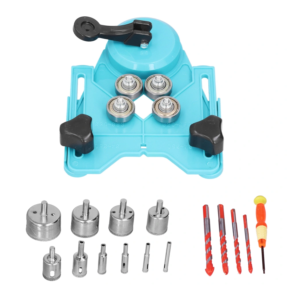 16Pcs Diamond Drill Bit Hole Saw 6‑50mm Cutter Drilling Tool Set Kit for Tile WoodLight Blue