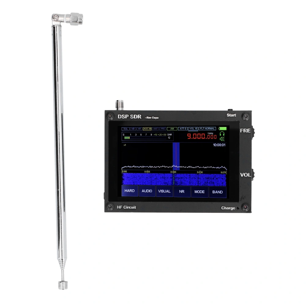 SDR Receiver Wireless Radio DSP 3.5in Touch Screen Registered 50KHz2GHz Ultra Thin Antenna