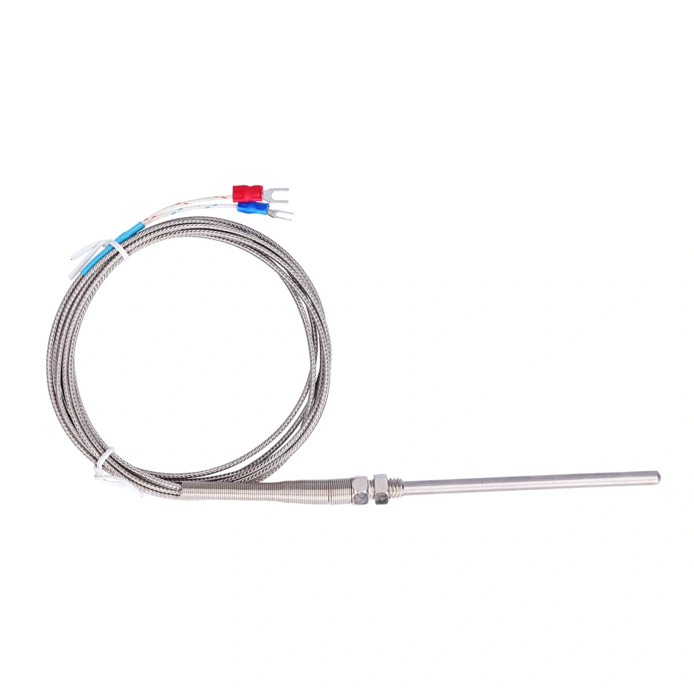 K Type Temp Thermocouple Temperature Sensor Thermal Probe Stainless Steel 0~600℃ WRNT‑187Ordinary Type 2 Meter