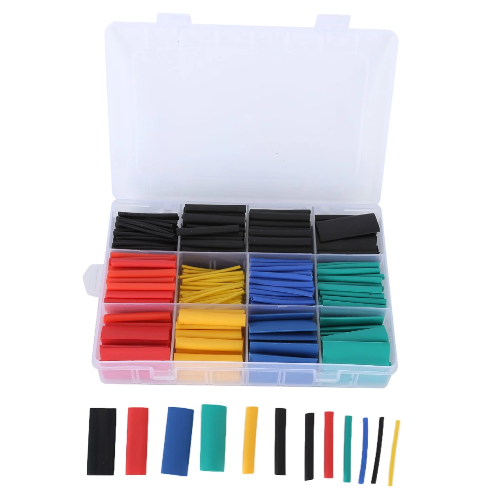 530 Pcs Heat Shrink Tubing Good Sealing Corrosion Resistance Electric Insulation Tube for Solder Joint Protection