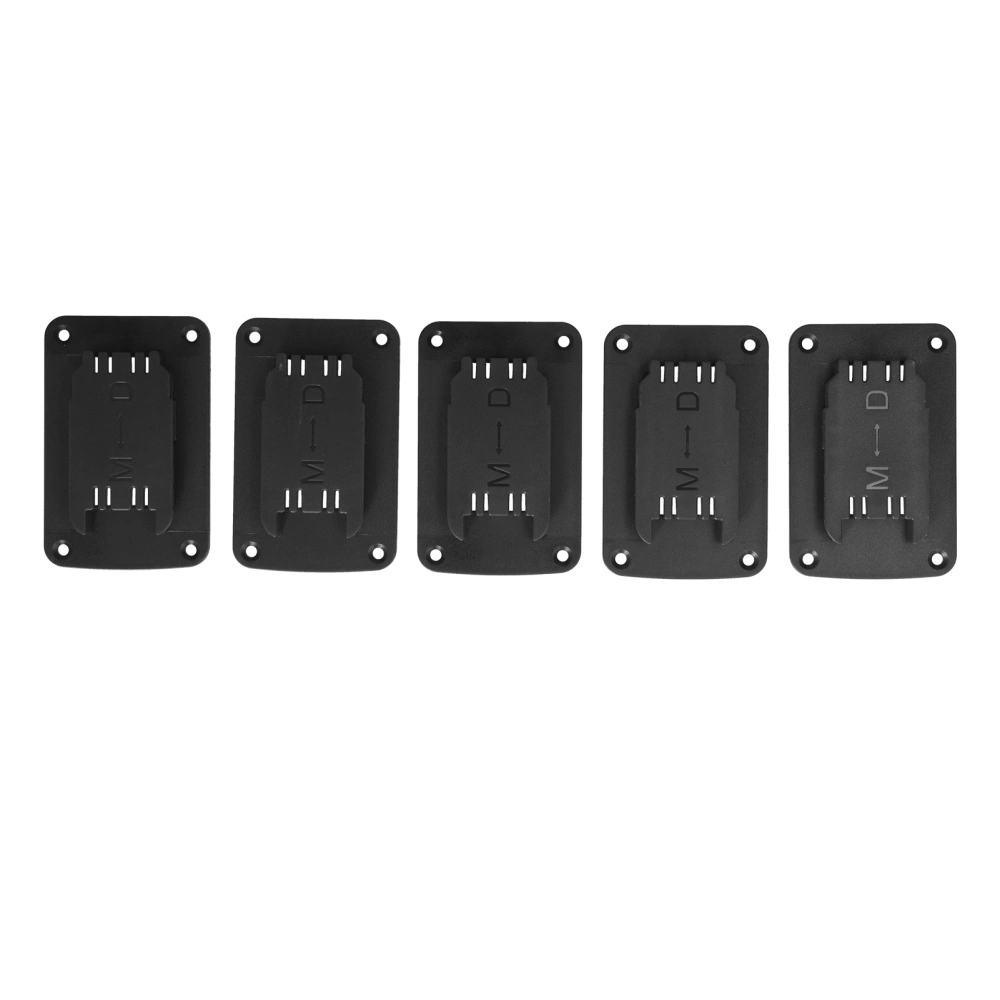 5Pcs Tool Holder Mount Battery Fixing Bracket Storage Rack for Milwaukee Power ToolsBlack