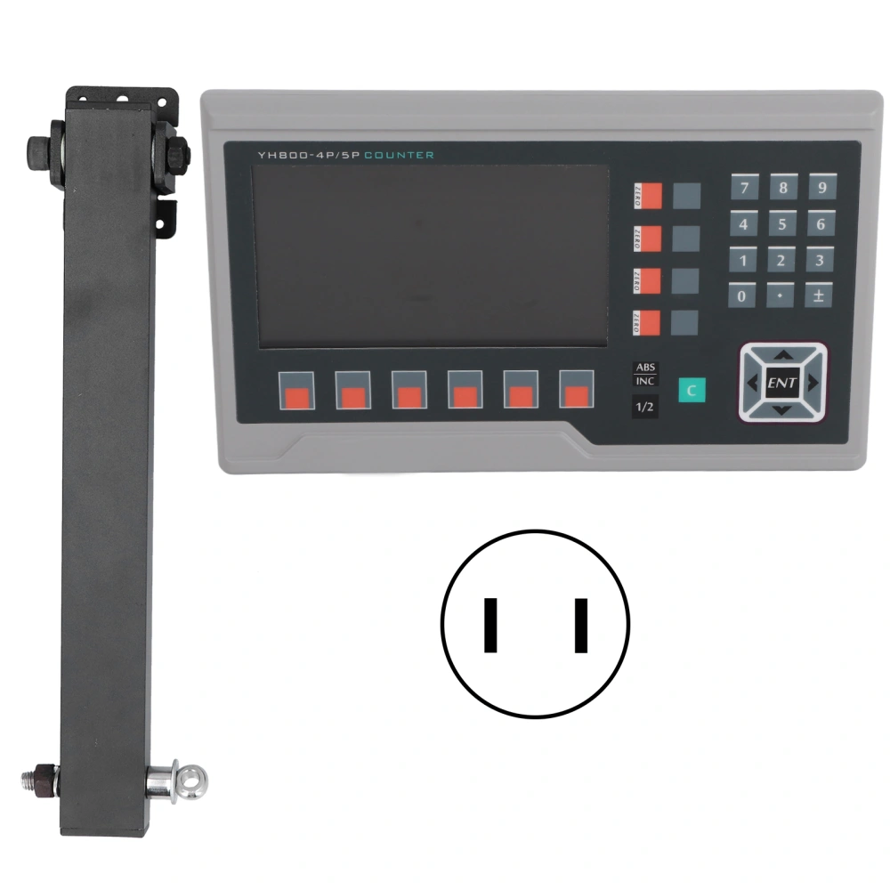 LCD Digital Readout Linear Scale Encoder Magnetic Grating for Lathes Milling Machine AC 80‑260VUS Plug 4 Axes