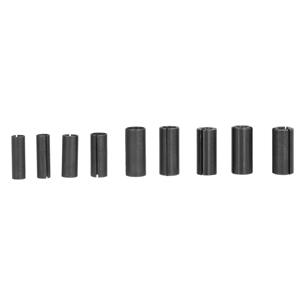 9Pcs Router Collet Adapter Carbon Steel Chuck Converter Accessory Set Kit for Clamping