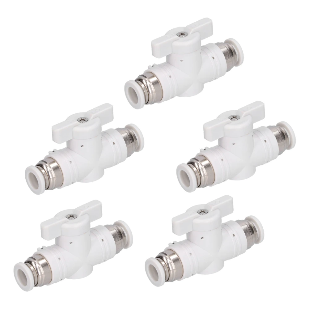 5Pcs Pneumatic Valve Fitting Manual Air Flow Control Switch Quick Self Locking Connector BUC‑8