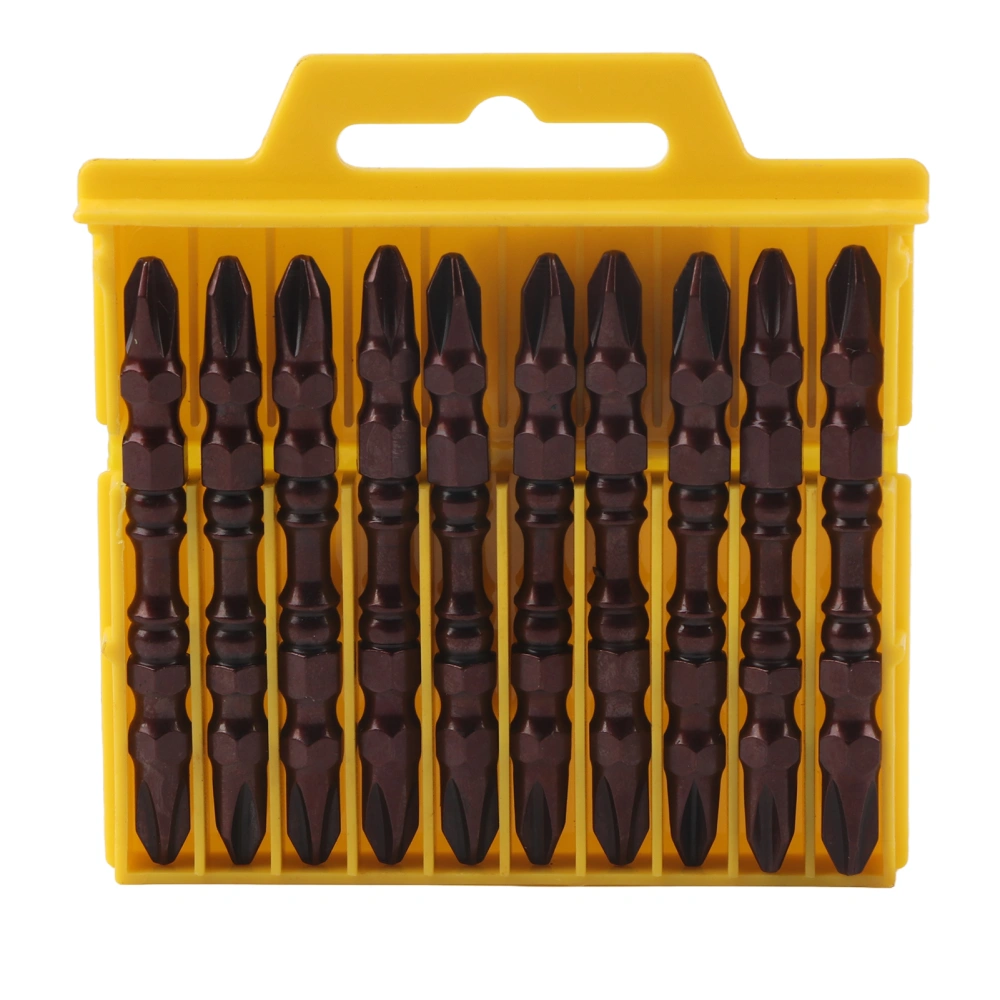 10Pcs Screwdriver Bit Double End Metal Hex Shank Cross Magnetic Accessory Tool Set Kit