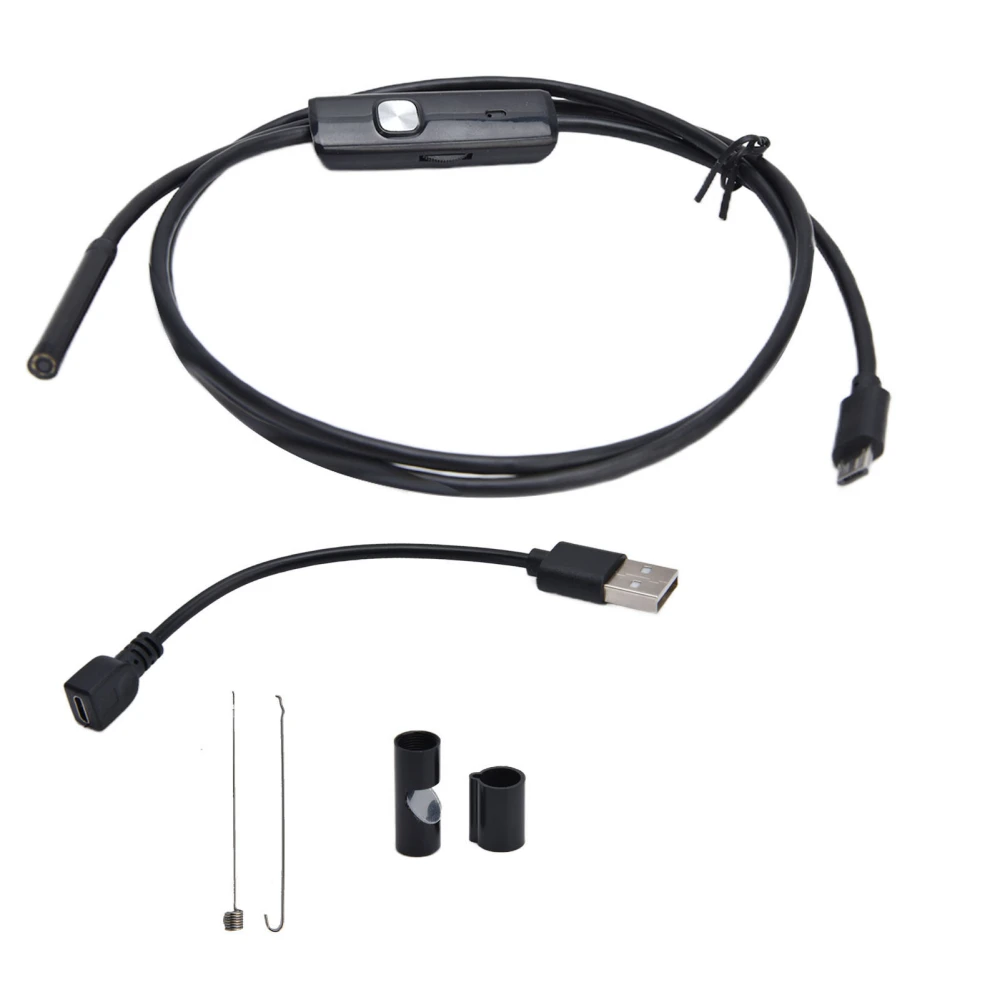 USB Endoscope Waterproof Scope Snake Camera Endoscopes Inspection with LED Light5m（16.4ft）