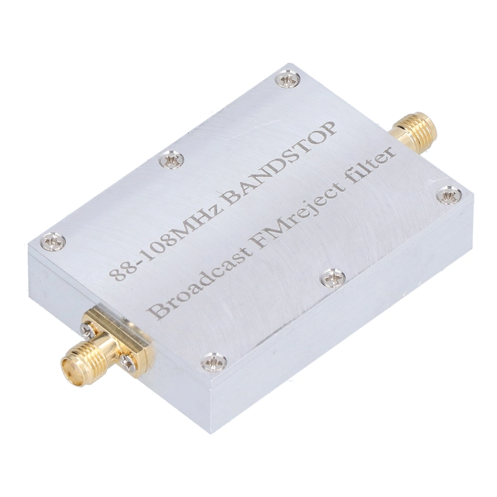 Bandstop Filter 88‑108Mhz Aluminum Alloy All in One No Burr Wear Resistant FM Reject Filter