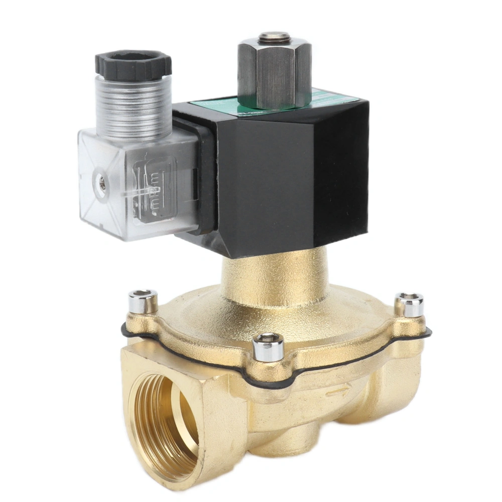 Brass Solenoid Valve Two Way Smooth Surface Easy Installation Sturdy Durable Normally Open Solenoid ValveAC380V