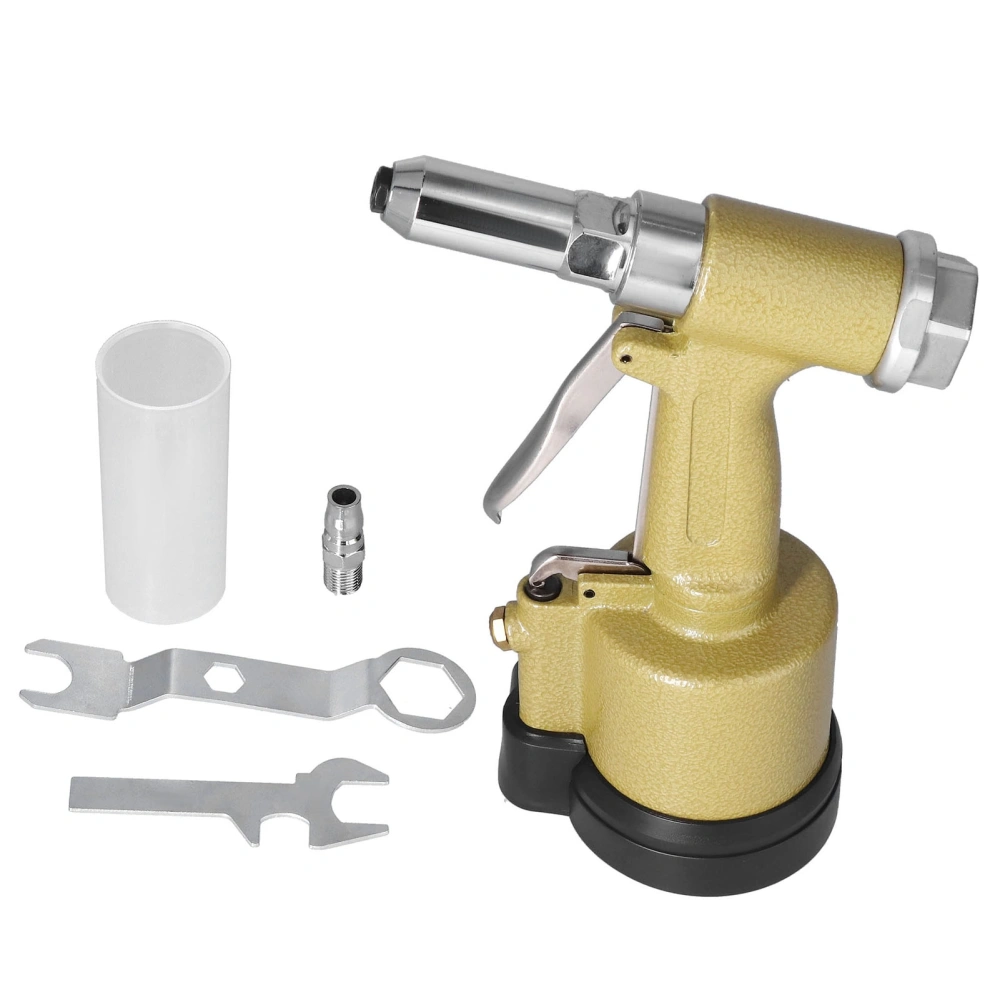 Pneumatic Riveter Short Cylinder Air Rivet Gun Hydraulic Riveting Tool Set Kit KP‑701JP Plug