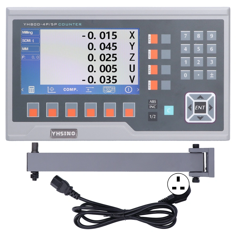 Lathe Machines LCD Linear Encoder Digital Readout Display 5 Axes for Milling 15W AC 80~260VUK Plug