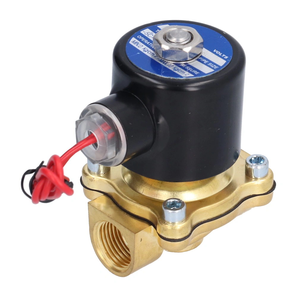 Solenoid Valve Brass 0‑1.0MPa Pressure 1/2inch Connection Normally Closed Diaphragm Electric Solenoid ValveDC12V