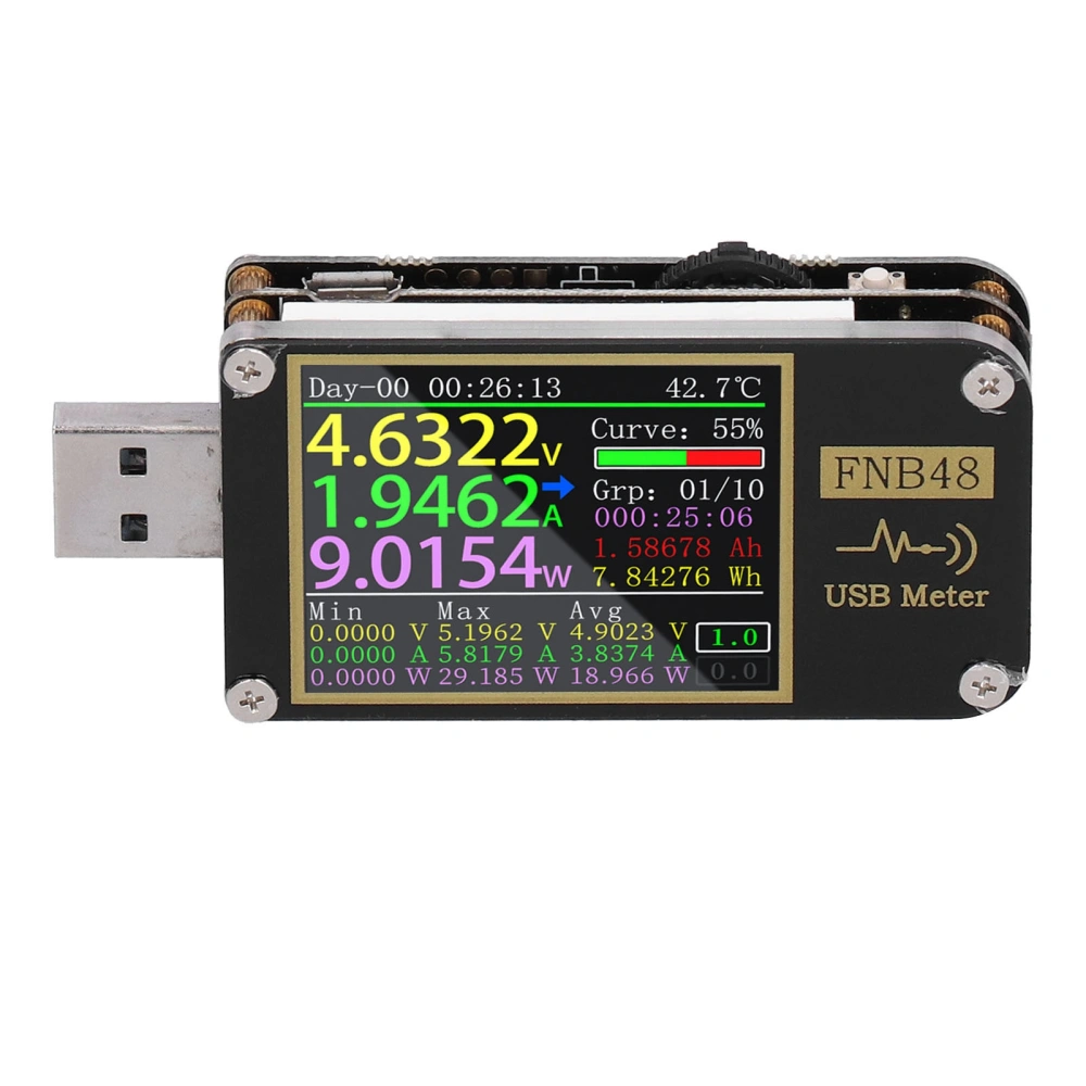 USB Voltmeter Ammeter Color Screen Digital USB Tester PD Trigger Voltmeters for IndustryWith Bluetooth