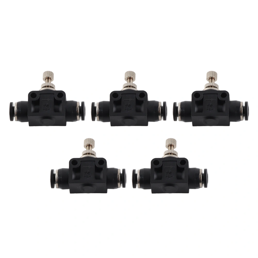 5pcs Pneumatic Throttle Valve Durable PVC Compression Resistance Connection Accessories4mm