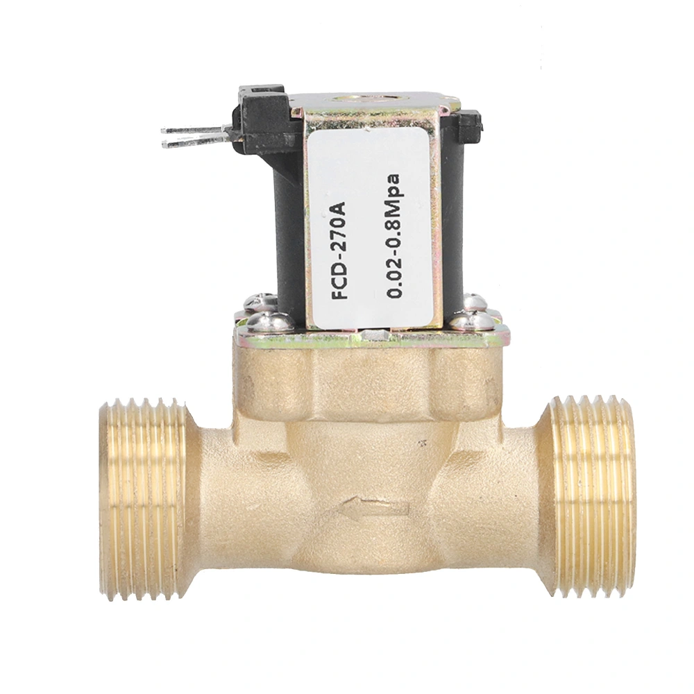 Electric Solenoid Valve Magnetic Normally Closed for Automatic Water Control Brass G1/2inDC12V Inlet with Pressure