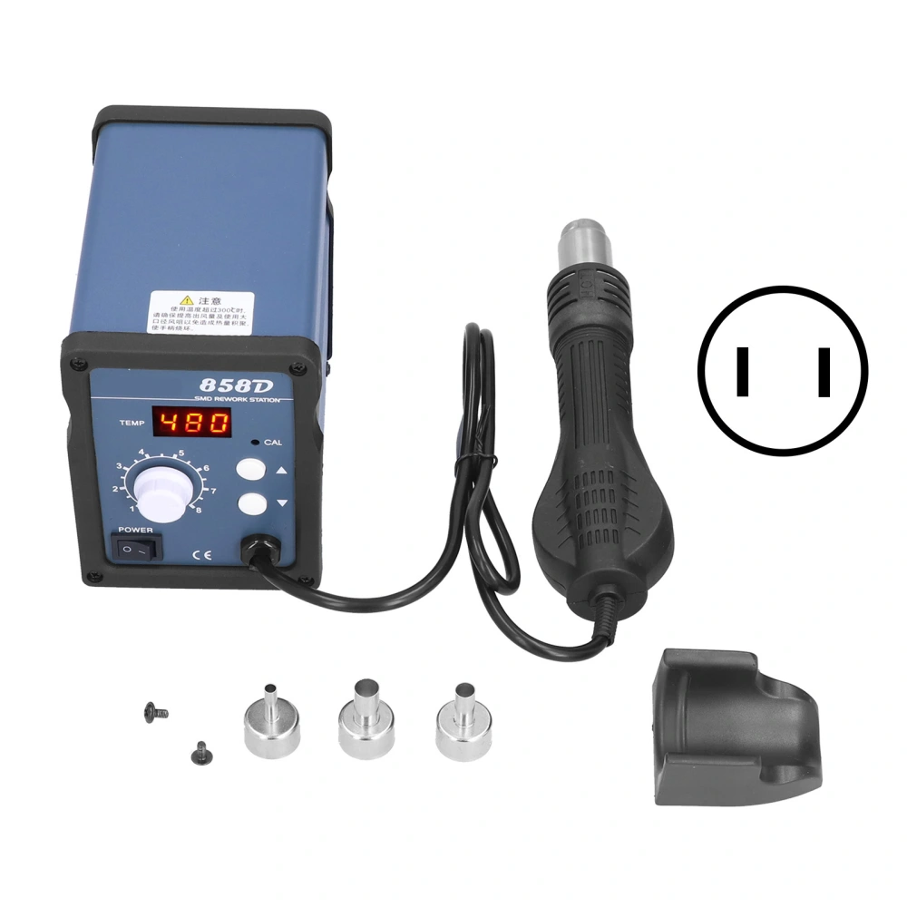 Desoldering Station Rework Adjustable Digital Display Hot Air Gun Set Kit for DIYUS Plug AC110V