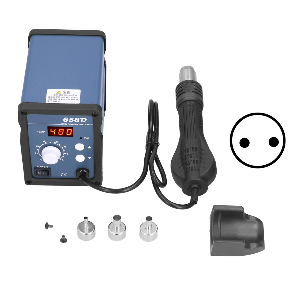 Desoldering Station Rework Adjustable Digital Display Hot Air Gun Set Kit for DIYEU Plug AC 220V