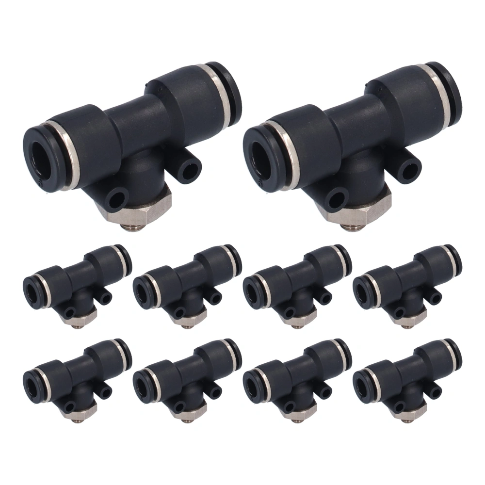 10pcs Pneumatic Tube Fitting Durable PVC External Thread Connection Accessories for Automation Equipment04-M6C