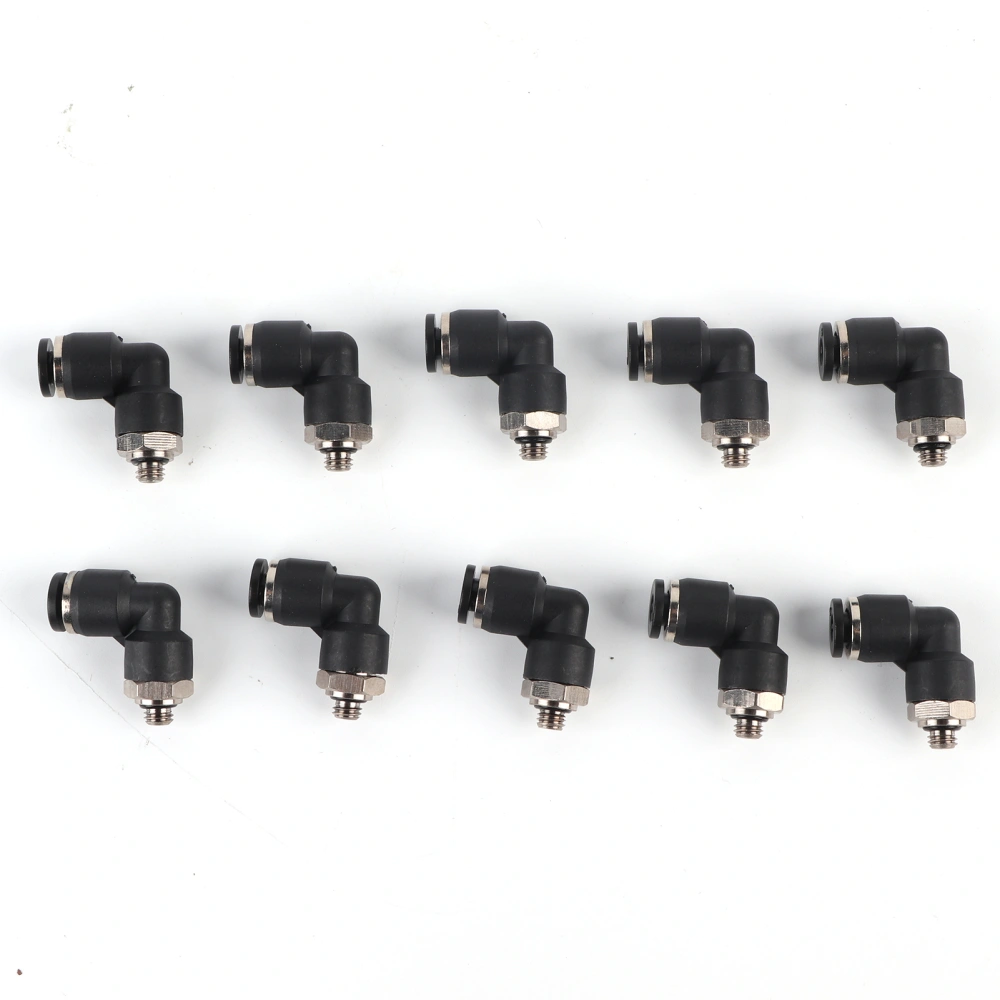 10Pcs Pneumatic Connectors L Shape Right Angle External Thread Quick Pipe Fittings Air Compressor Accessories4 M5