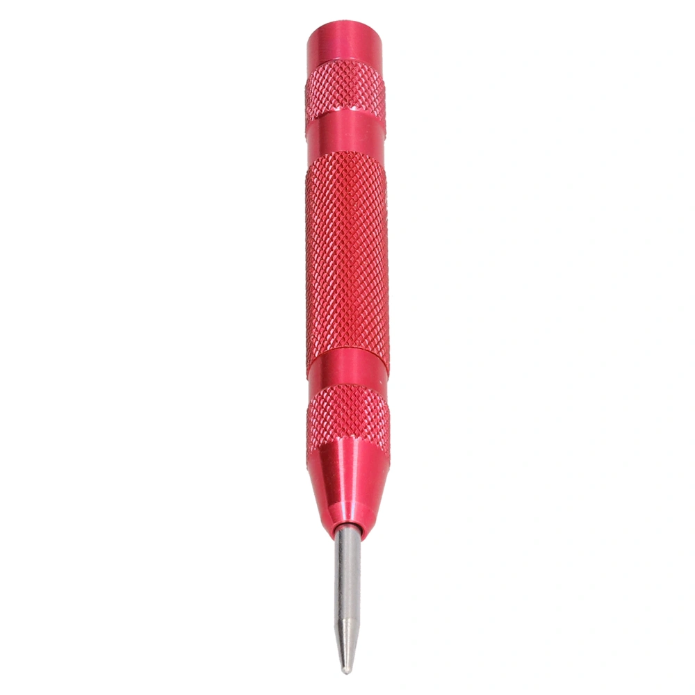 Automatic Center Punch Hardened Steel Removable Tip Positioner Adjustable Force Center Hole Punch ToolRed