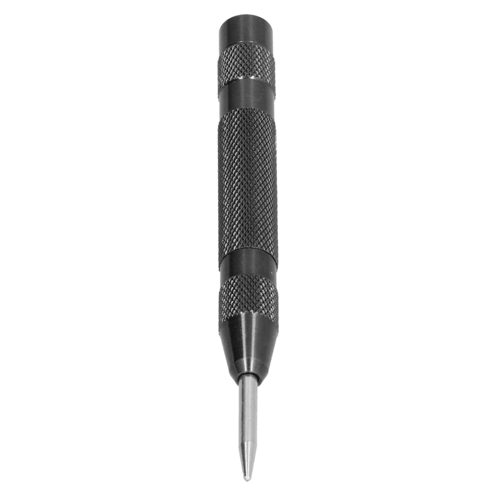 Automatic Center Punch Hardened Steel Removable Tip Positioner Adjustable Force Center Hole Punch ToolBlack