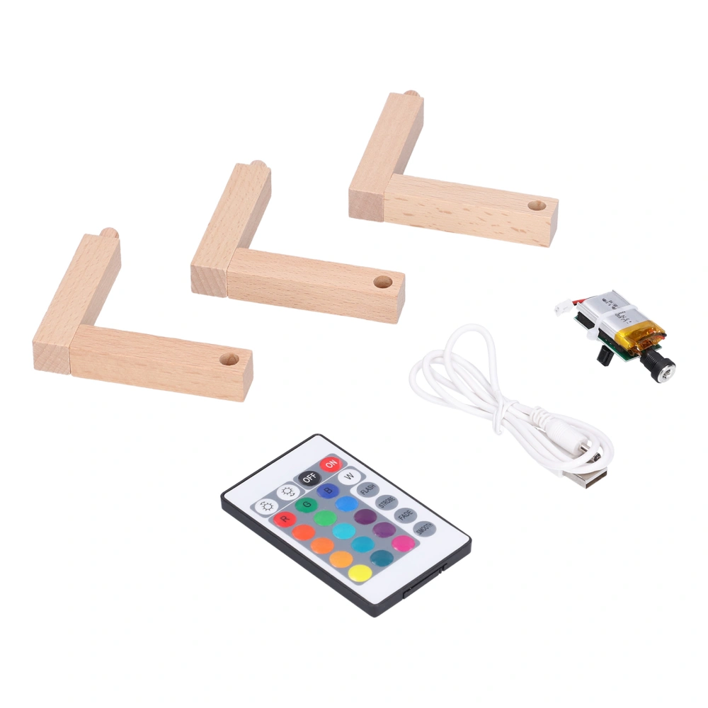 Moon Lamp Board 16 LED Colors USB Rechargeable Remote Touch Control Dimmable Light Board with Wooden Stand