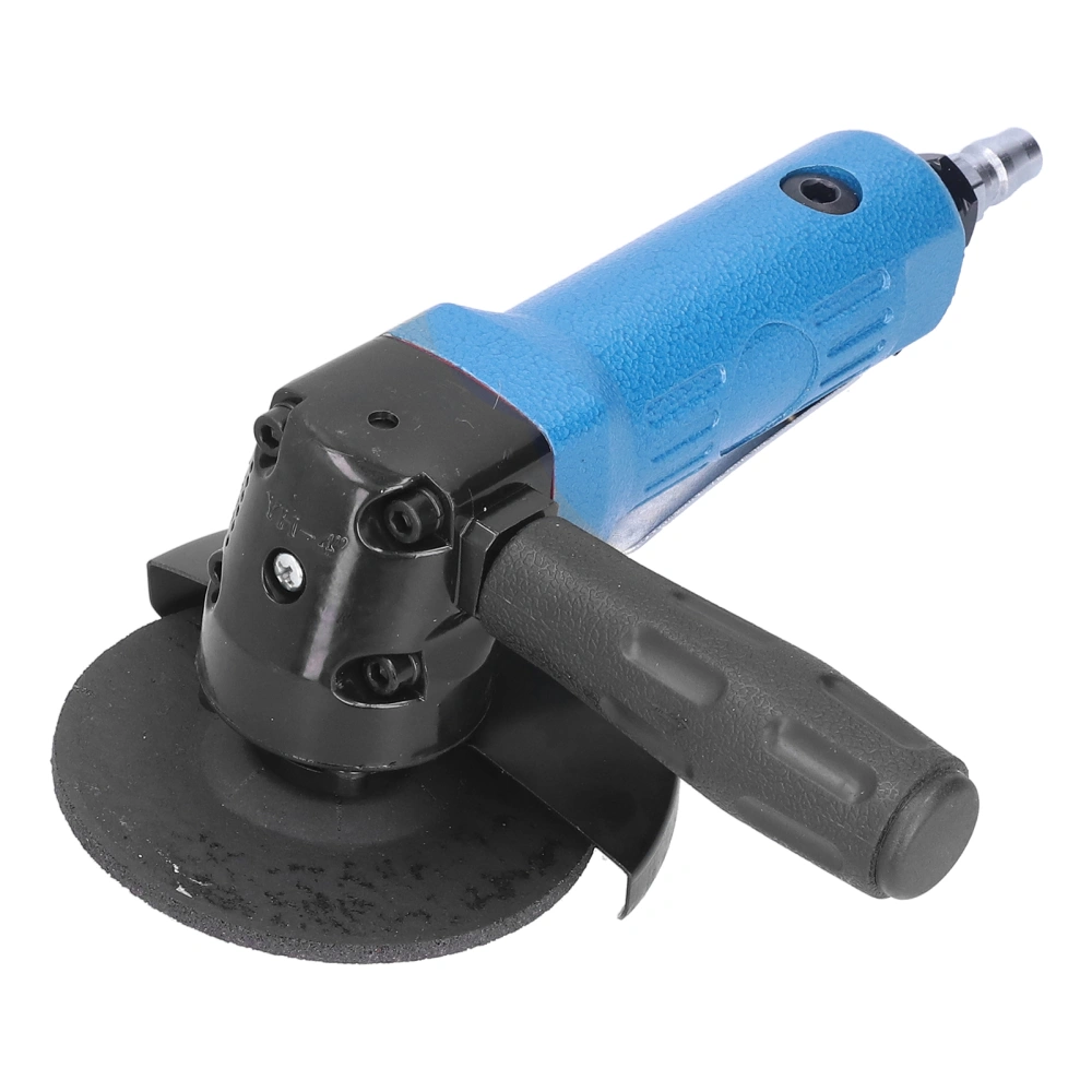 4in Air Angle Grinder Portable Pneumatic Cutting Machine 1/4in Intake Connector 11000rpm KP‑631Blue