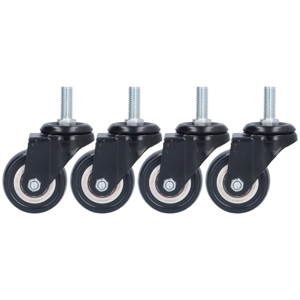 4 Pcs Stem Casters Sturdy Durable Heavy Duty Stable Industrial Wheels for Shelf Machinery EquipmentNo Brakes