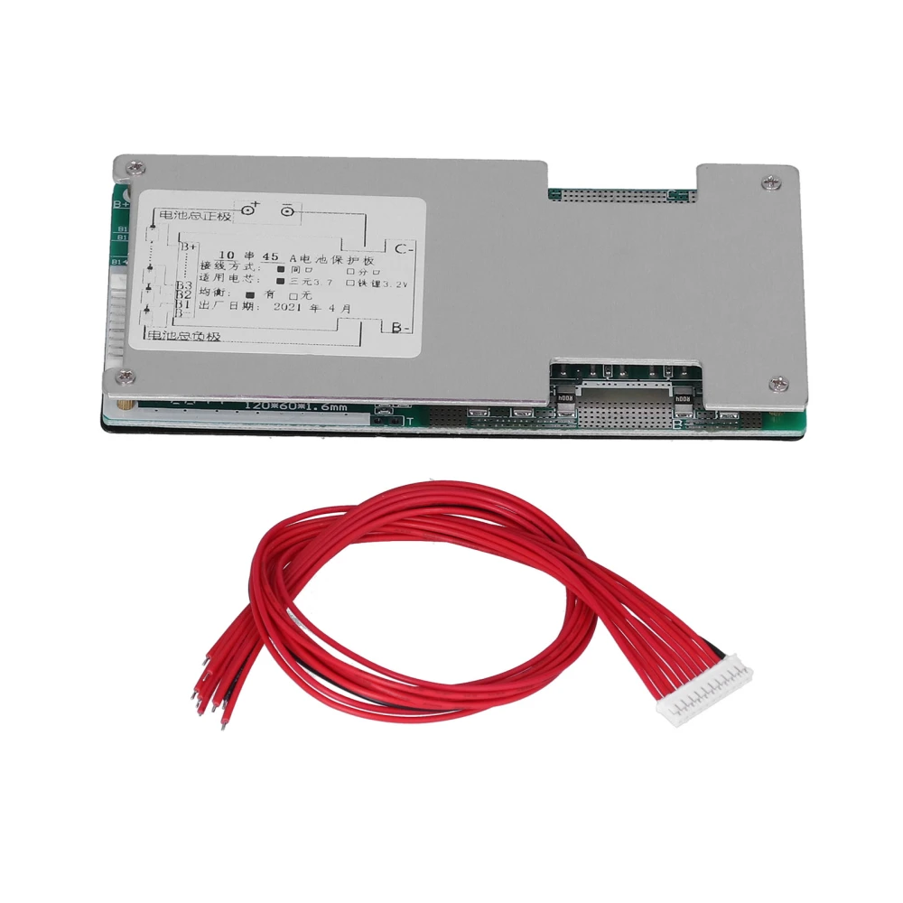 Battery Charger Board 45A Lithium Battery Charging Controller with Collection Cable for Overcharge Discharge Protect