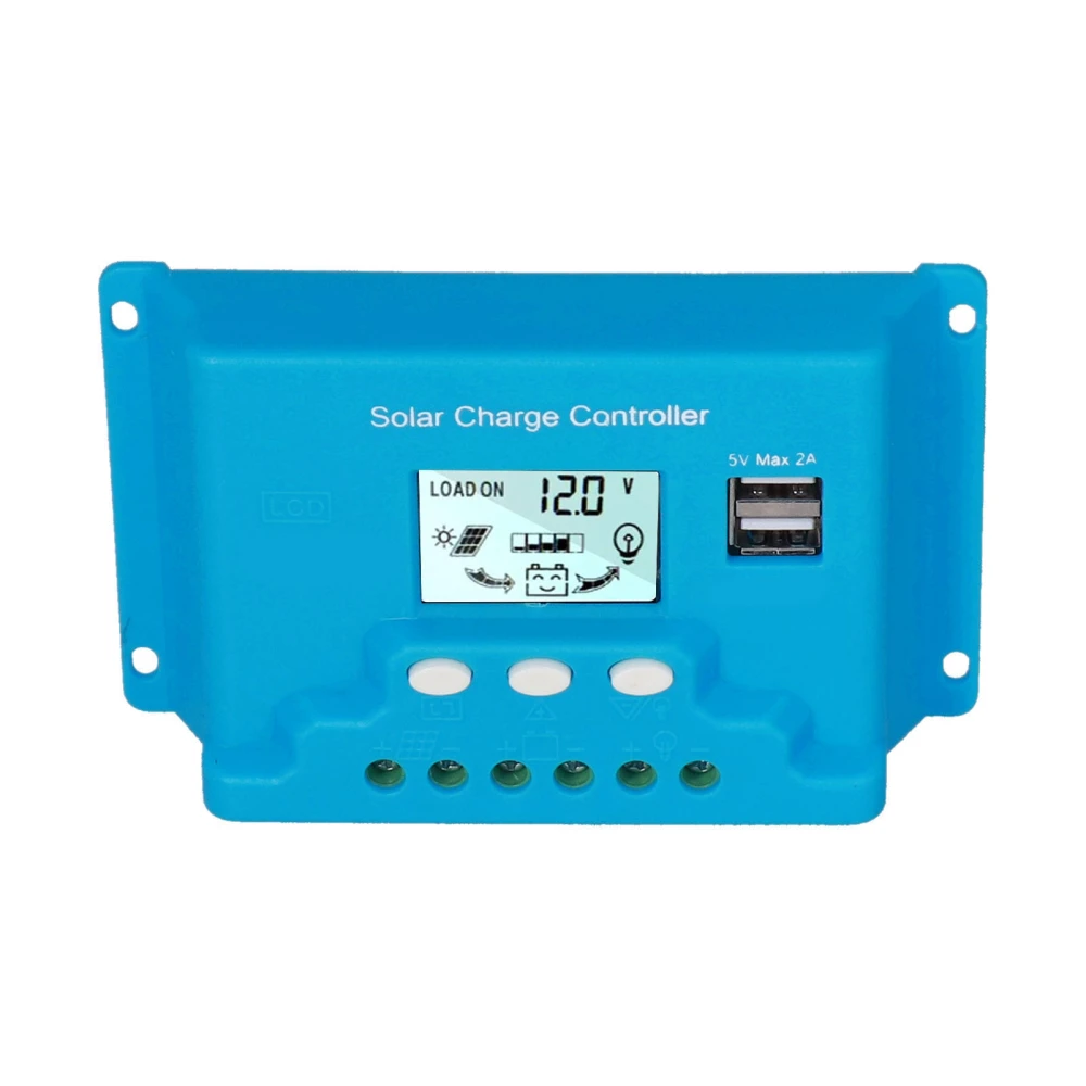 Solar Charge Controller LCD Anti Backfill Circuit Protection Solar Controller with USB for Industry20A