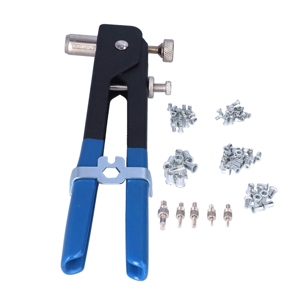 86Pcs Rivet Nut Gun Hand Riveter Kit Manual Riveting Tool M3‑M8 Set with Mandrel