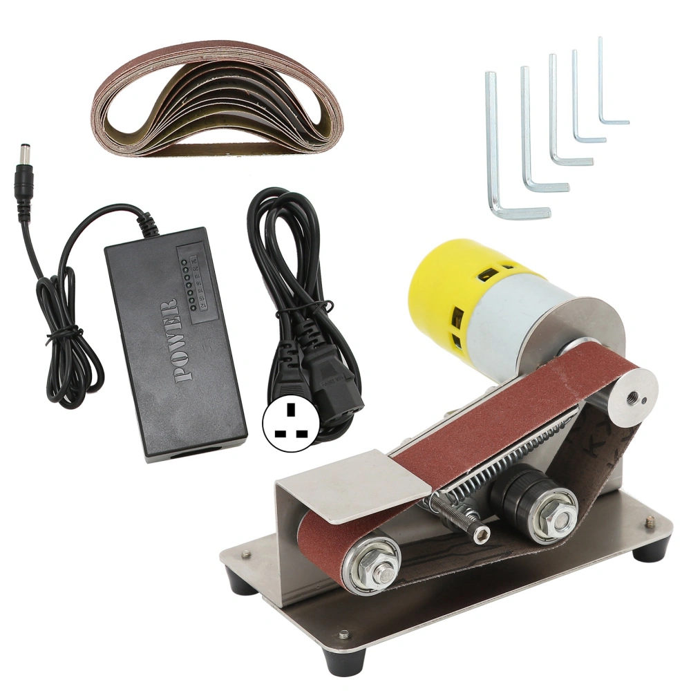 Mini Belt Sander Electric DIY Polishing Sanding Machine Sharpener Grinder AC110‑240VUK Plug 775（100W）