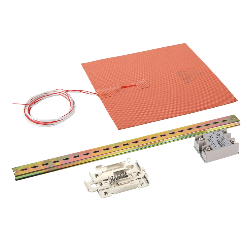 3D Printer Silicone Heater Set SSR Relay Slide Cover Bracket Heated Bed 250x250mm 450W