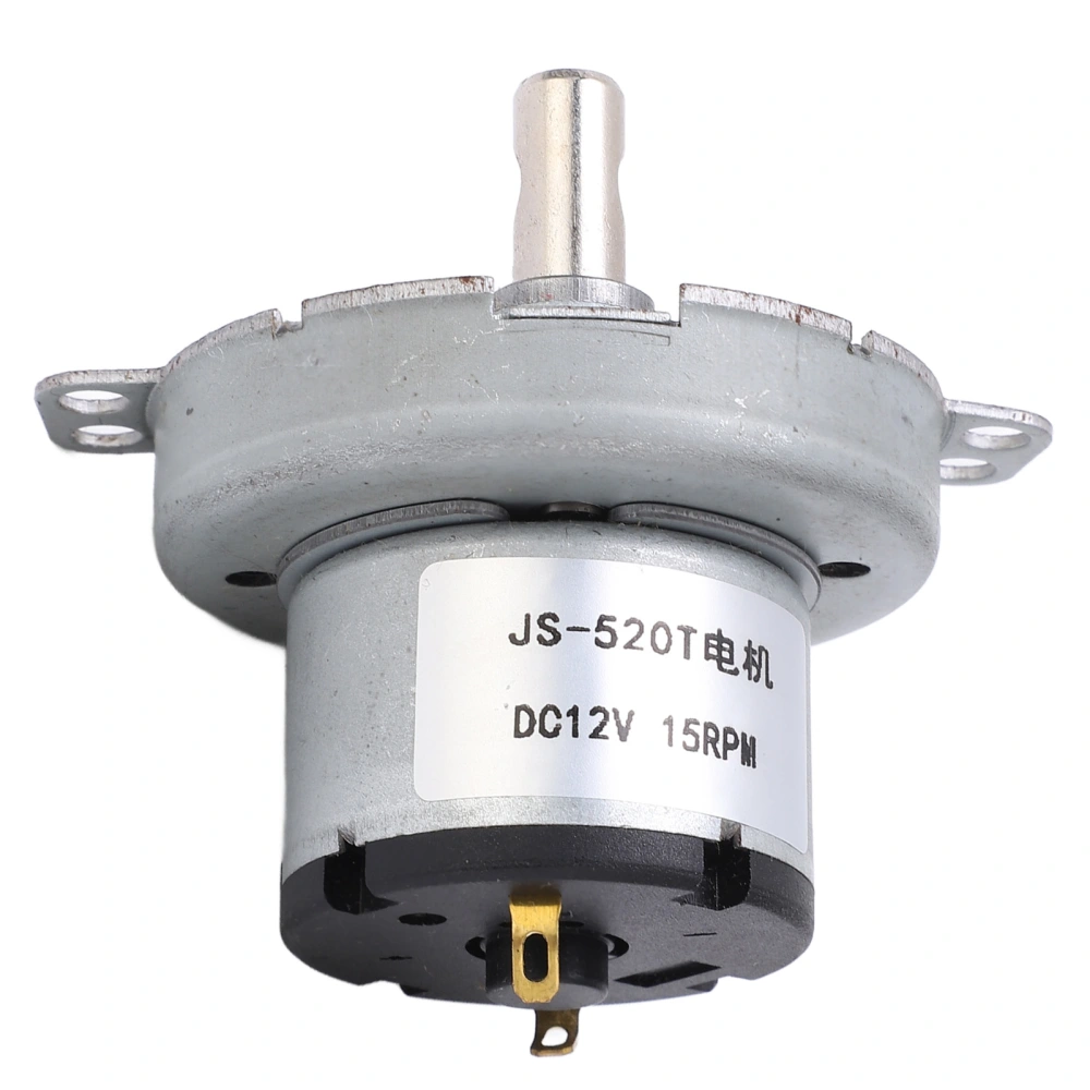 JS‑520T DC Geared Motor Durable 12V 15RPM Gear Reducer Motor for Electronic Products