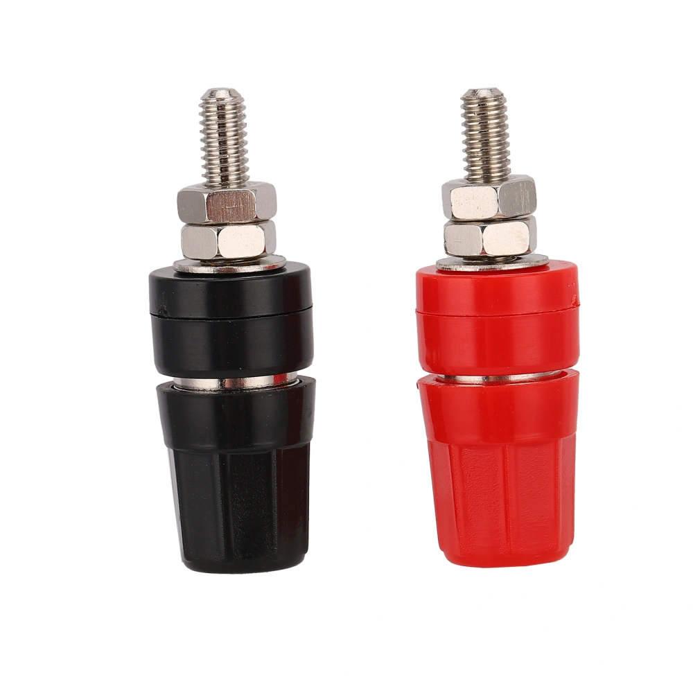 10PCS U50 4mm Copper Terminal Red Black Speaker Connector Amplifier Terminal Audio Hex Terminal