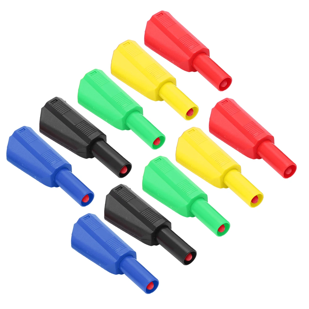 2Set U29 4mm Insulation Banana Plug for Electrical Testing Red Black Yellow Green Blue