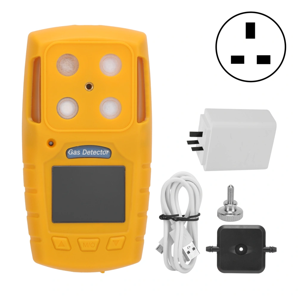 Anti Explosion Protable Gas Detector Alarm Multi Gas Monitor for Explosive Gas AC100‑240VUK Plug