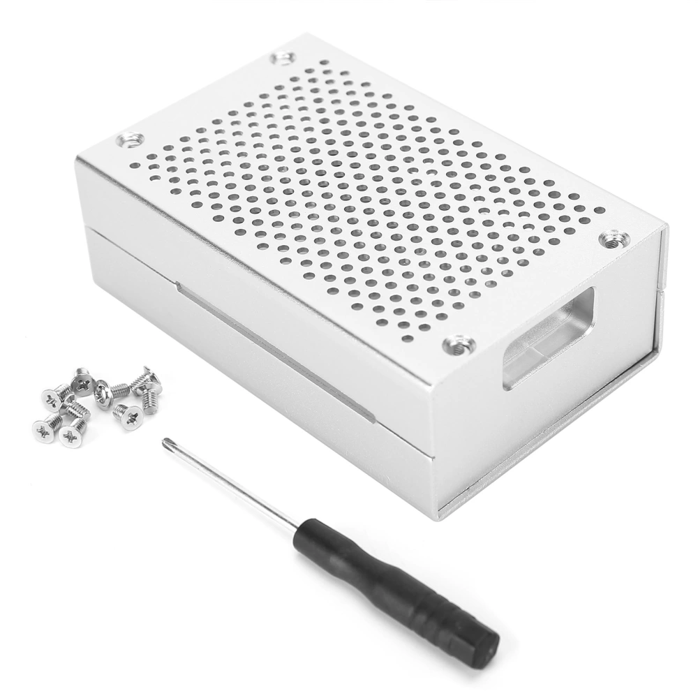 Aluminum Alloy Protective Shell Dustproof Heat Dissipation Enclosure for Raspberry Pi 3B