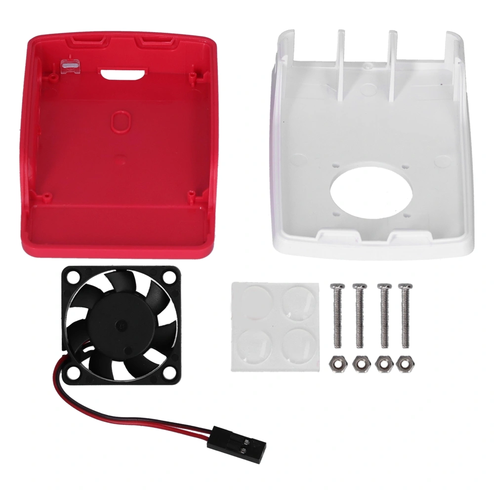 Protective Case for Raspberry Pi ABS Enclosure Housing Shell Cover with Cooling FanBlack Fan