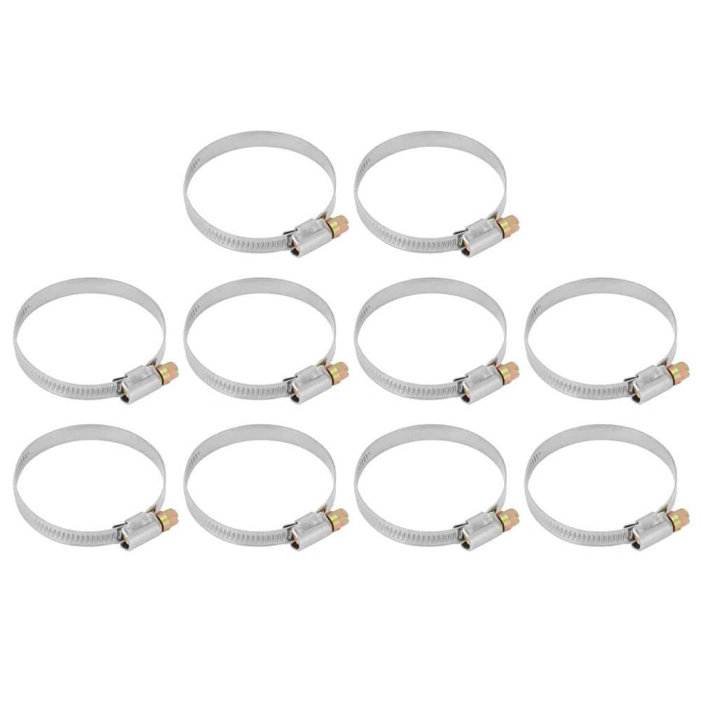 10Pcs Hose Clamp Stainless Steel Corrosion Resistance Mini Hose Tube Clip for Motor Vehicle Petrochemical Pharmaceutical25-38mm