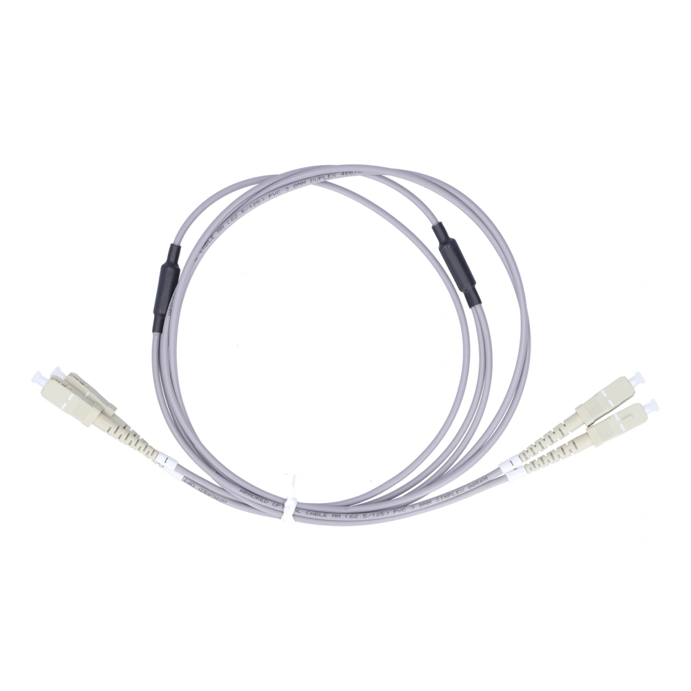 Optical Fiber Patch Cord Armored Jumper Multi Mode 2 Core Optic Cable SC UPC-SC UPC Gray(3meter )