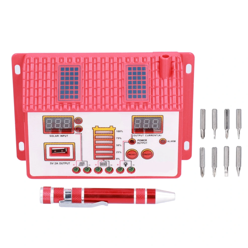 Solar Charge Controller House Shape 12V 24V Automatic Recognition LED Digital Display Regulator10A