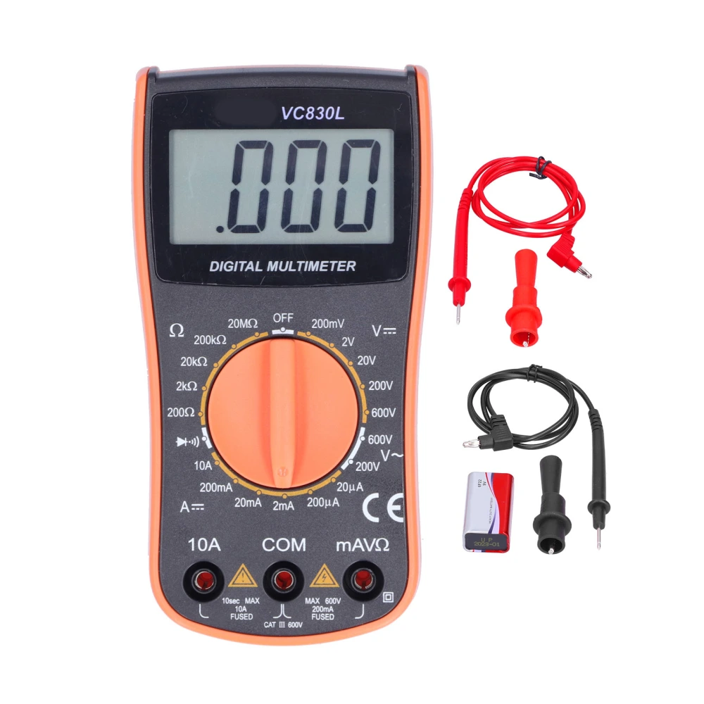 VC830L Multimeter Portable Mini Precise Automatic Testing Digital Universal Multimeter with Buzzer