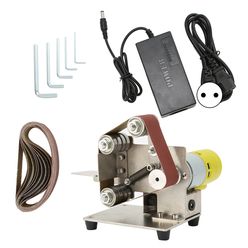 Mini Belt Sander Electric Handheld DIY Polishing Sanding Machine Sharpener Grinder AC110‑240VEU Plug 775（100W）