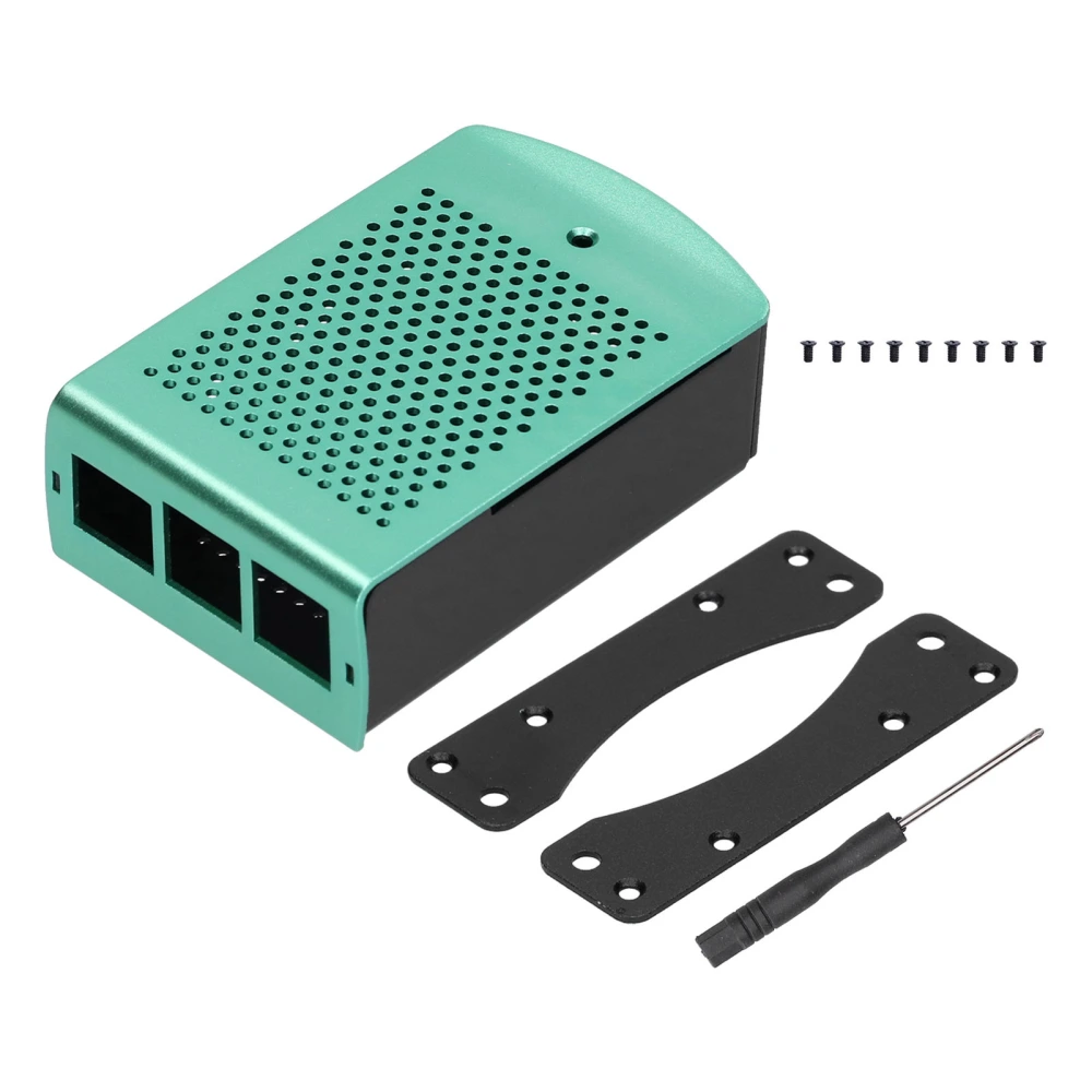 Heat Dissipation Enclosure Aluminum Alloy Protective Case with Fan for Raspberry Pi 2 3 B B+