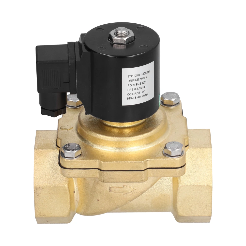 Solenoid Valve Electric Normally Closed G2in Diaphragm Type 2W41‑50GBN for Water Oil GasAC110V