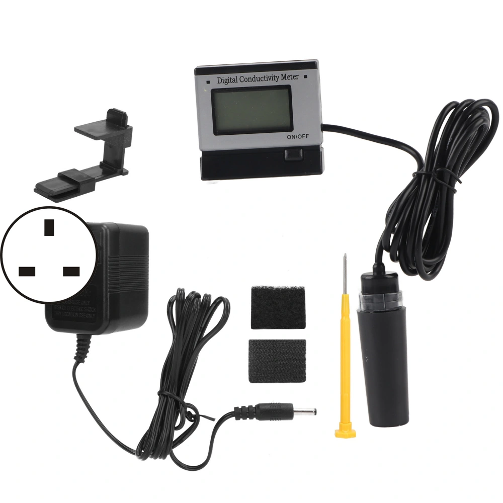 EC‑1383B Online EC Conductivity Monitor with LED Screen for Laboratory Aquariums Aquaculture Prise britannique 220V‑240V