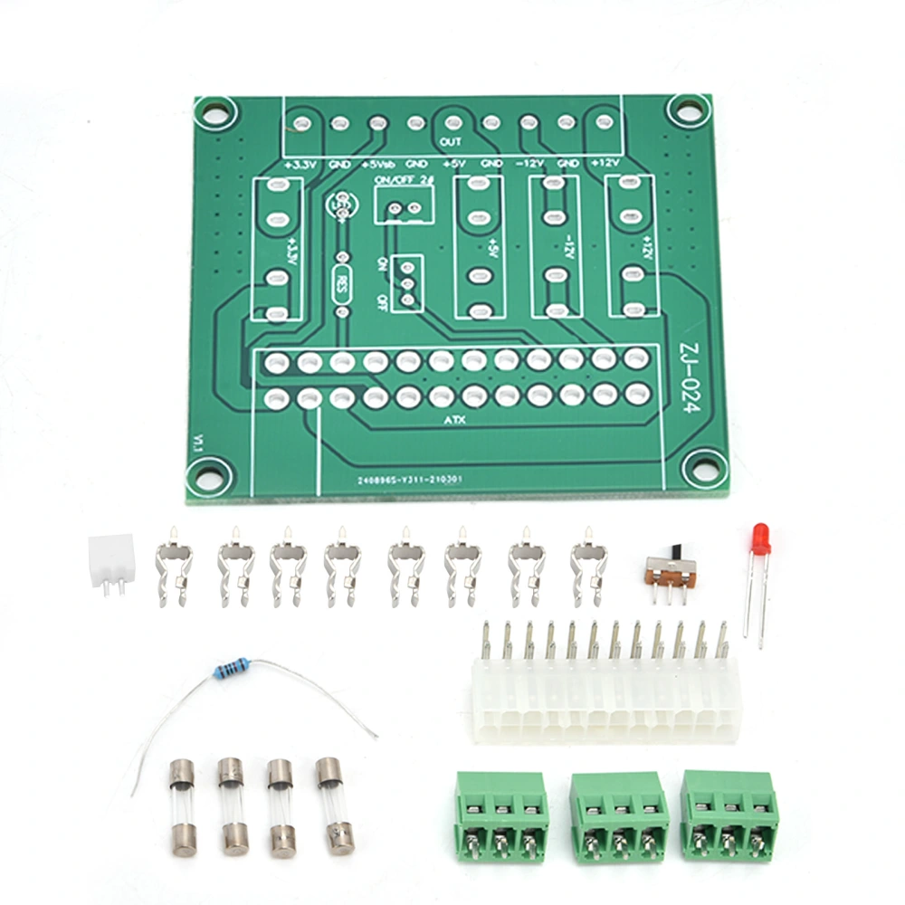 Power Supply Breakout Board Module PCB ATX Desktop Transfer Changer Test Adapter ZJ‑012