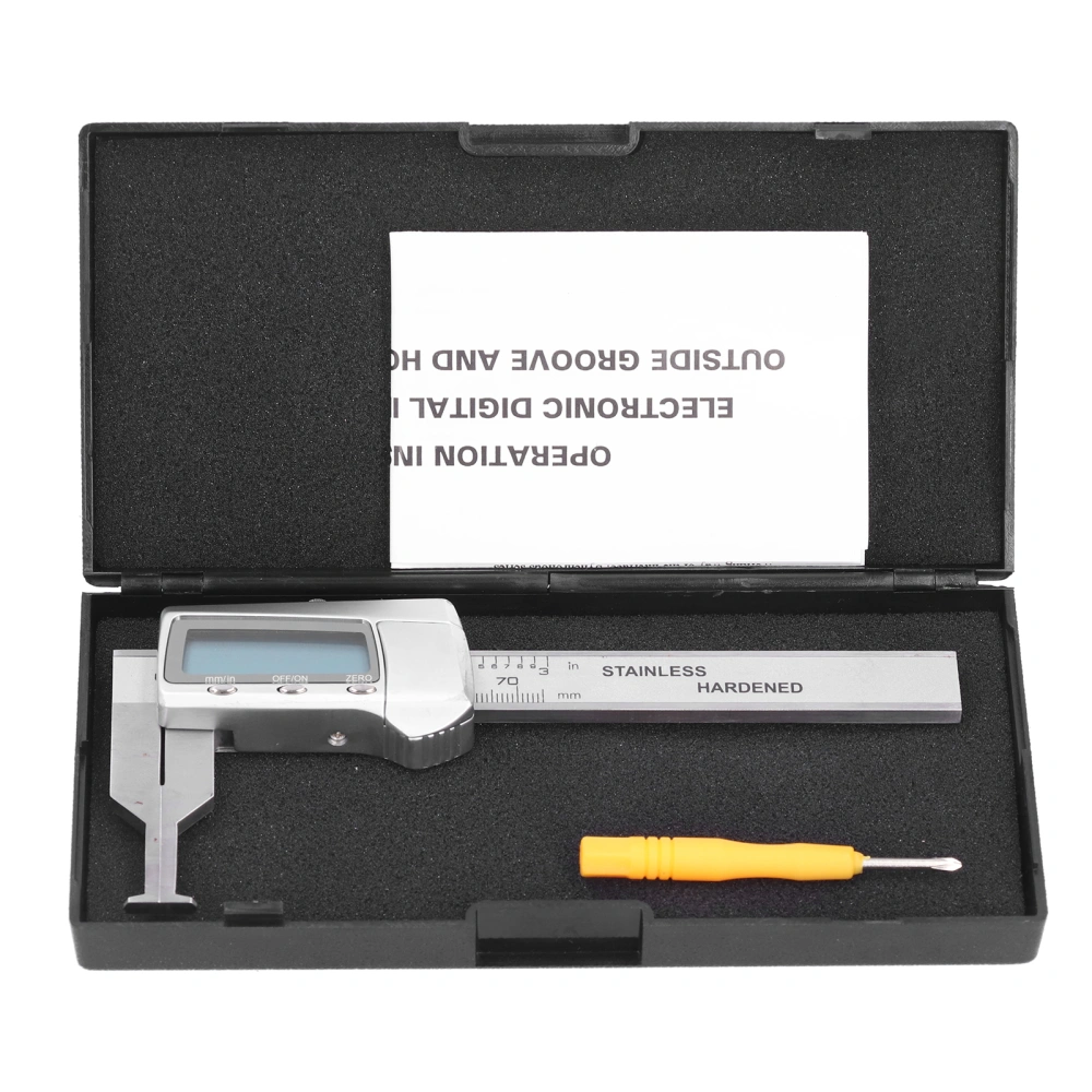 Electronic Digital Vernier Caliper Mini Inside Groove Measuring Tool Stainless Steel 0‑70mm